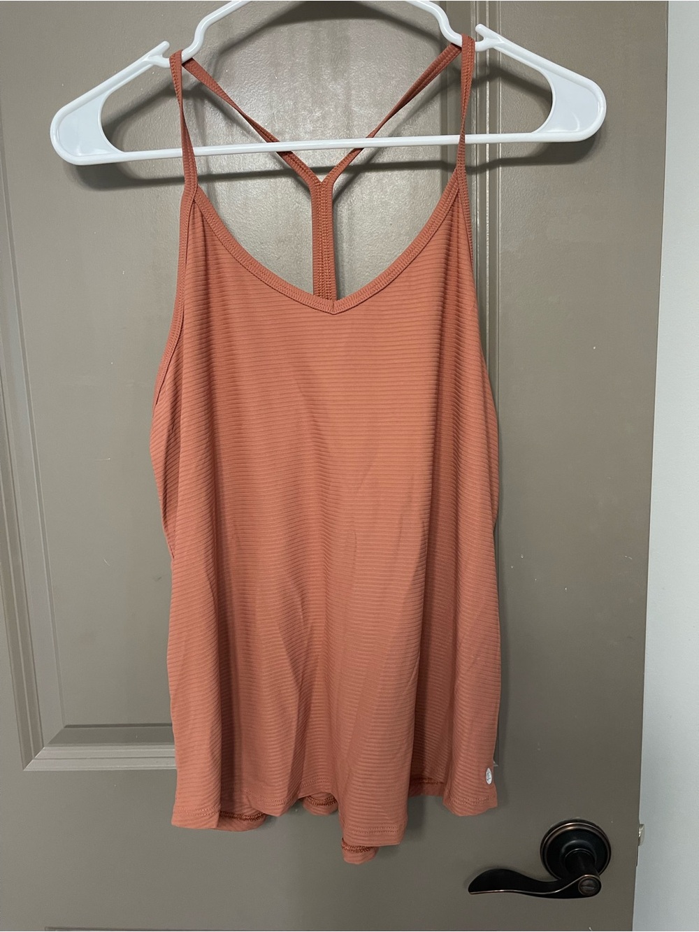 Cara Cara Terra Cotta Ribbed T-Back Tank